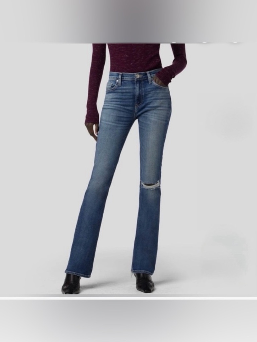 Hudson Jeans womens Barbara High-Rise Serene Dest Hem Baby Boot Jean size 24